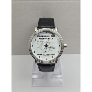 Zazzle Krebs Cycle Biochemistry Science Quartz Watch Black Leather New Battery
